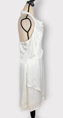 Socialite White Satin Cowl Neck Faux Wrap Mini Dress Women's Size XL NWT