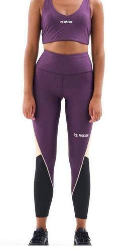 Pennant P.E. Nation Maximise Legging in Purple  Colorblock- Size Small