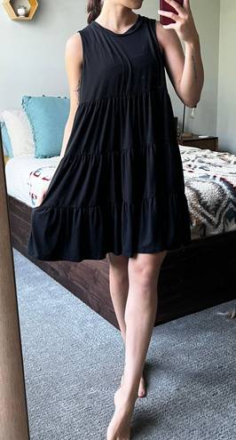 Entro Black Tiered Dress