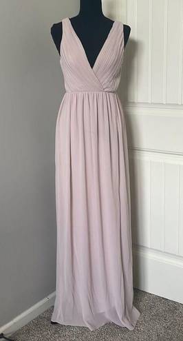 TFNC  London Bridesmaid Maxi Dress in Light Mauve Women’s Size 8 Surplice V-neck