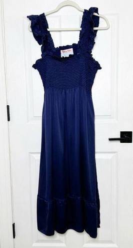 Hill House  Collectors Edition 2022 100% Silk Nap Dress Navy Blue