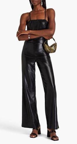 Good American 
Faux leather wide-leg jumpsuit NWT