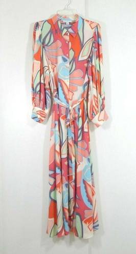 Alexis  TARGET shirt dress retro multicolor long sleeve maxi boho woman plus 2X