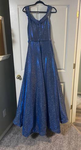 Cinderella Divine Royal Blue Metallic Dress