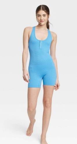 One Piece NWOT Tank Top  Jumper Women's Waffle Seamless Romper - Colsie™ Blue L