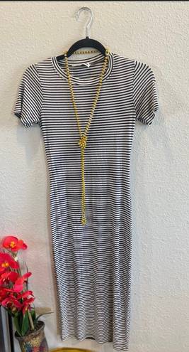 Sans Souci Striped Midi Dress Size M.