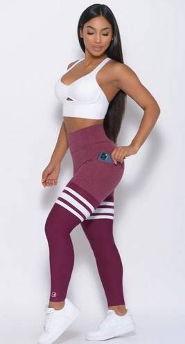 Bombshell sportswear  Perform Thigh High Sock Leggings Burgundy