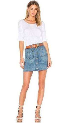 Rag and Bone  santa cruz mini skirt capitol button front denim size US 25