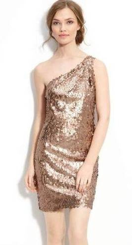 Alexis  Admor Gold Brown Sequin Cocktail Dress New with tags Size Medium