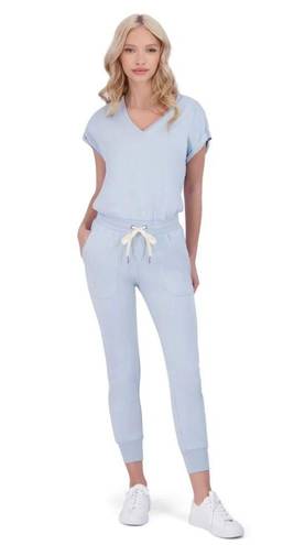 n:philanthropy NWT  Short Sleeve Cotton V-neck Jumpsuit Light Blue Medium