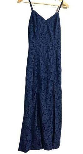 Fame and Partners  dress maxi lace side front slit size 4‎ formal