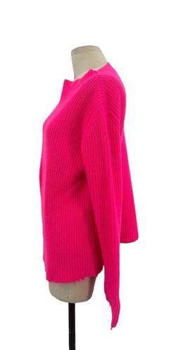 Generation Love  Sadie Cashmere & Wool Asymmetric Sweater Hot Pink Medium