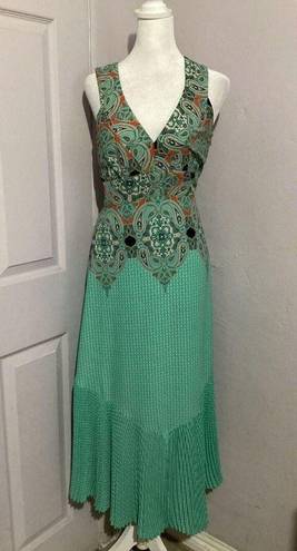 Maeve  Canyon Creek Mint Green Sleeveless Pleated Maxi Dress