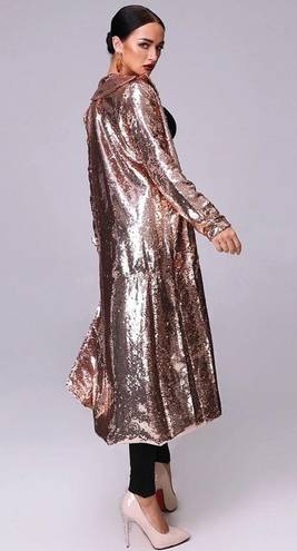 Gold Sequined Coat Jacket