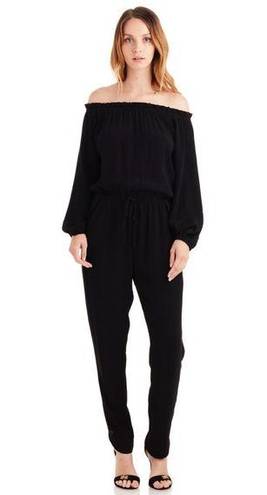 Nordstrom Fraiche by J Black Off Shoulder Long Sleeve Jumpsuit L