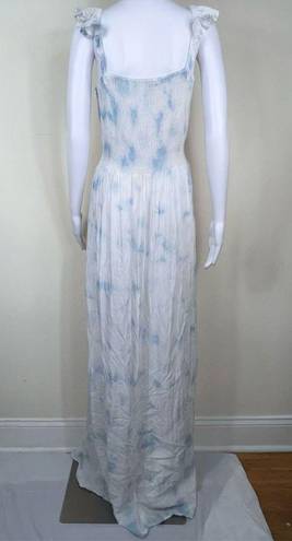 Boho Me  Blue & White Cloud Pattern Dress 2X/3X