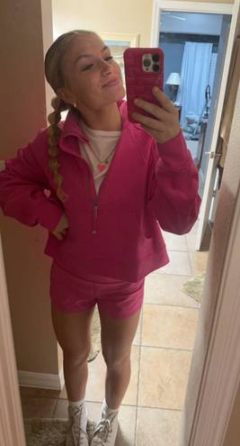 Lululemon Scuba Half-Zip Pink