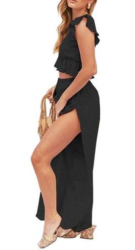 2 Pieces Outfits Jumpsuits Sz.XL Black