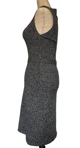 Krass&co G.A.S.  Knit Mockneck Midi Dress Size Medium Black White Tie Belt Australia