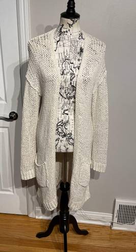 Free People Knit Chunky Long Beach Summer Sweater Crochet fall autumn oversized full length Cardigan