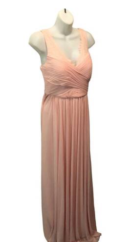 BHLDN By Anthropologie Nouvelle Fleur Bridesmaid Dress Light Pink Sz 10 Wedding