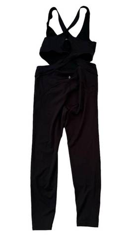 Free People Movement NWT  Back It Up Yoga Onesie Catsuit Black Size S