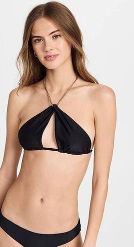 PilyQ New.  black chain bikini top. Medium. Retails $92