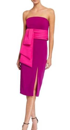 Jay Godfrey  NEW Neiman Marcus strapless evening gown, sash, fuschia, size 14