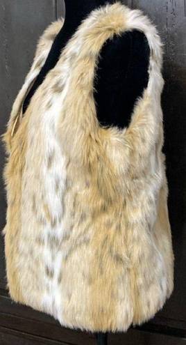 Capelli New York Women's Brown, white & black Faux Fur Vest - Size XL