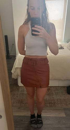 Free People Leather Skirt