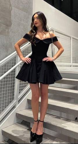 House Of CB  ‘Elida’ black off shoulder mini dress NWOT size S