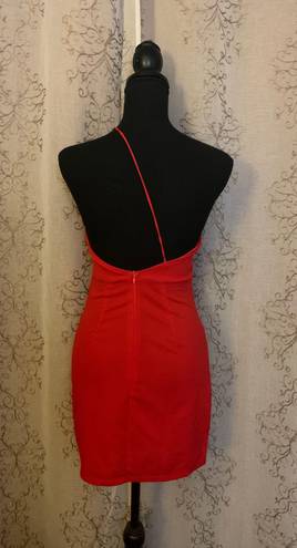 Princess Polly red one shoulder mini dress womens US 4