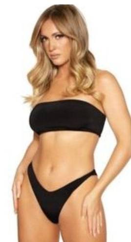 Naked Wardrobe NWT  Bandeau Bikini Set in Black