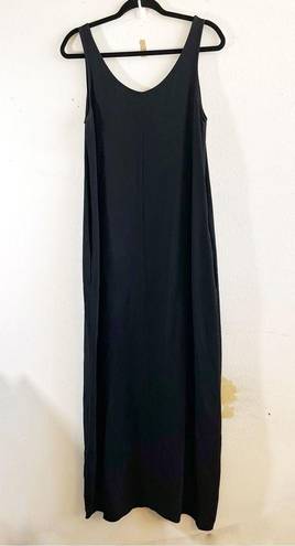 Max Mara ‘S  Dress Black Scoop Neck Sleeveless Maxi Slip Dress Sz S EUC LBD