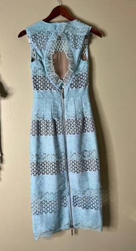 Bronx and Banco Sienna Lace Midi Dress Sky Light Blue Size US 4 AUS UK 8