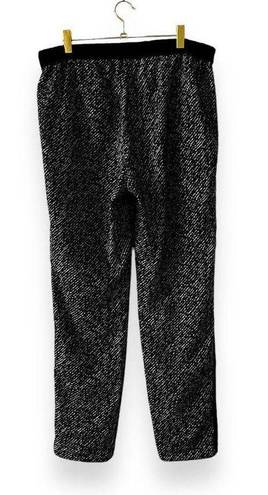 Vince Camuto  Satin Drawstring Jogger Pants in Black/White Pattern Size S