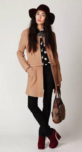 Free People  Convertible Wool Blend  Coat