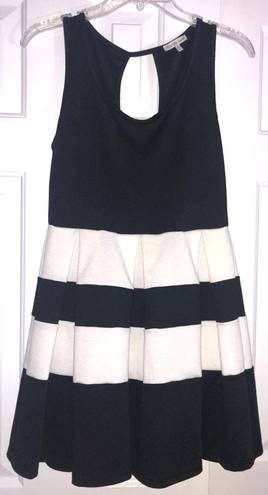 Charlotte Russe Black and White Striped Dress 