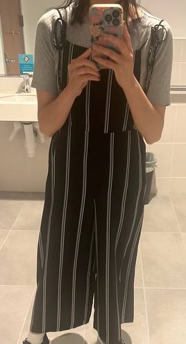 Nordstrom White / Black Striped Jumpsuit