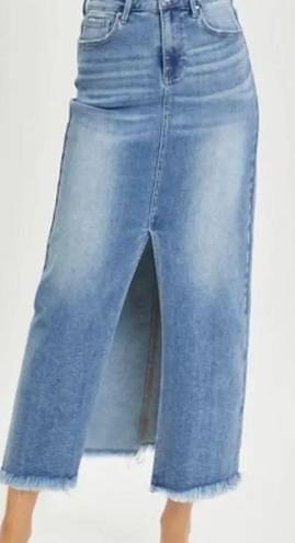 Risen Denim Maxi Skirt