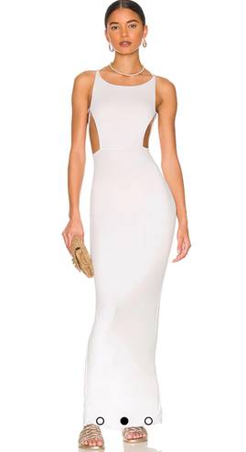 Indah Tamri Maxi String Back Dress in White