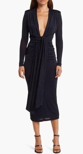 Misha Collection NWT  Francis Slinky Jersey Midi Dress in Navy