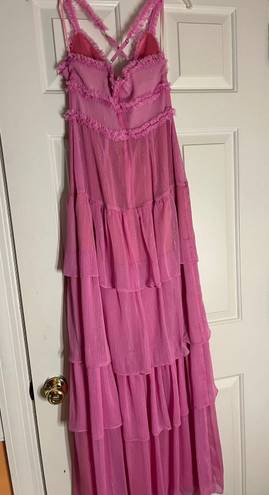 Amanda Uprichard Hot Pink Maxi Dress