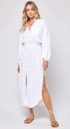 l*space L* Logan Midi Swim Cover Up Dress in White Size Small