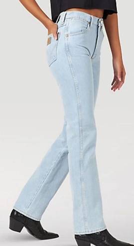 Wrangler light blue cowboy cut high waist slim bootcut jeans size 5 / size 0