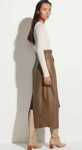 Vince  Belted Lambskin Leather Skirt-‎ NWT 6