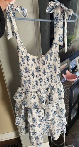 Floral Blue Dress Size M