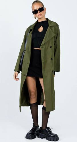 Princess Polly MEIKO TRENCH COAT KHAKI