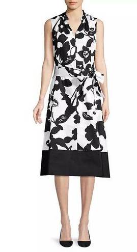 Natori  Garden Mandarin Dress - Floral - Black Multi/Neutral Black - S