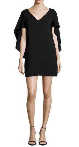 Opening Ceremony Talene Cascade-Sleeve Crepe Dress in Black Size 2